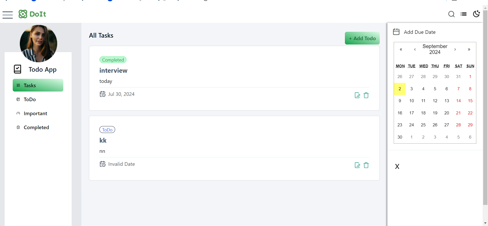 ToDo List to add your task